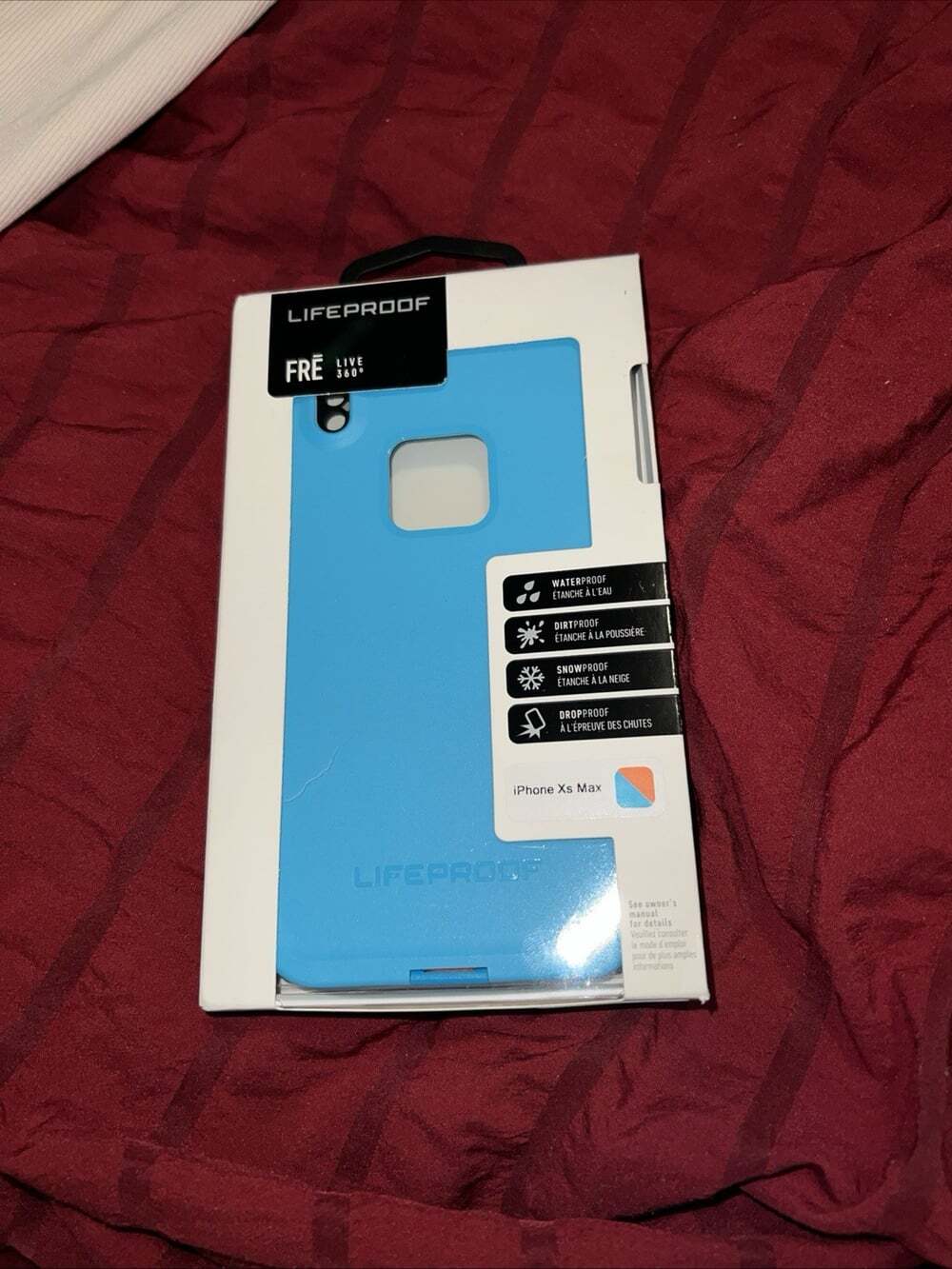 LifeProof FRE iPhone Xs Waterproof Case Light Blue Rugged 360 Protection